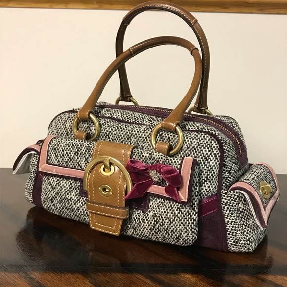Coach Handbags - Vintage limited edition Coach tweed satchel